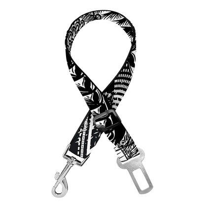 Black And White All Seeing Eye Print Dog Seat Belt