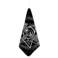 Black And White All Seeing Eye Print Hand Towel