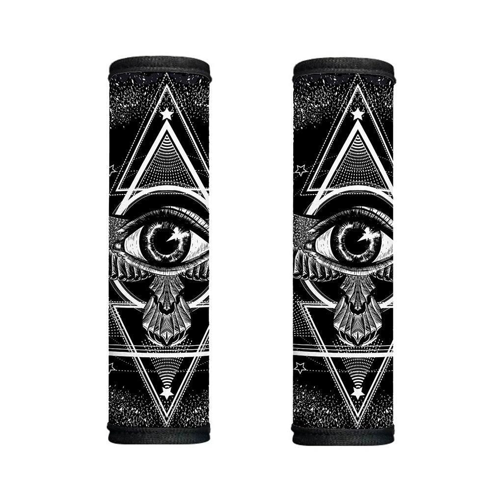 Black And White All Seeing Eye Print Handle Covers