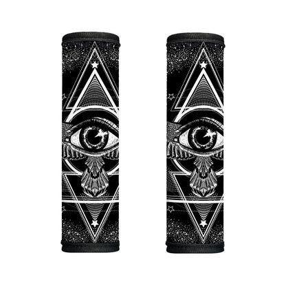 Black And White All Seeing Eye Print Handle Covers