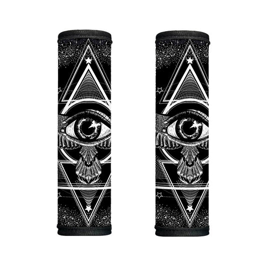 Black And White All Seeing Eye Print Handle Covers
