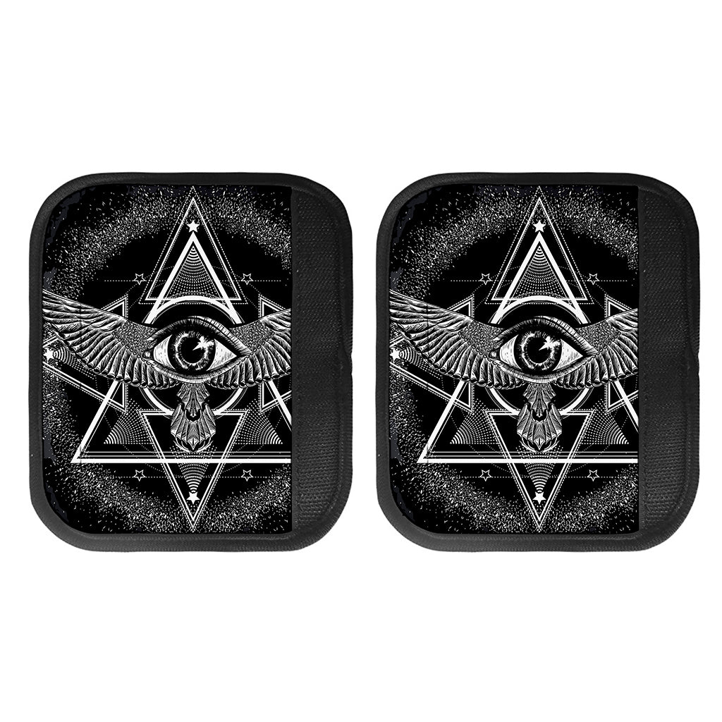 Black And White All Seeing Eye Print Handle Covers