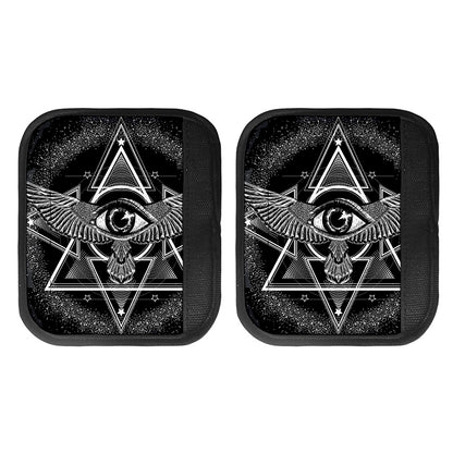Black And White All Seeing Eye Print Handle Covers