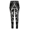 Black And White All Seeing Eye Print High-Waisted Pocket Leggings