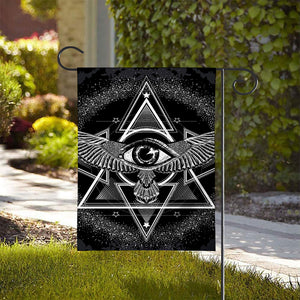 Black And White All Seeing Eye Print House Flag