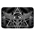 Black And White All Seeing Eye Print Indoor Door Mat