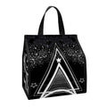 Black And White All Seeing Eye Print Insulated Lunch Tote