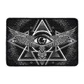 Black And White All Seeing Eye Print Kitchen Mat