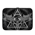 Black And White All Seeing Eye Print Laptop Sleeve