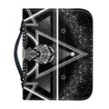 Black And White All Seeing Eye Print Leather Bible Cover