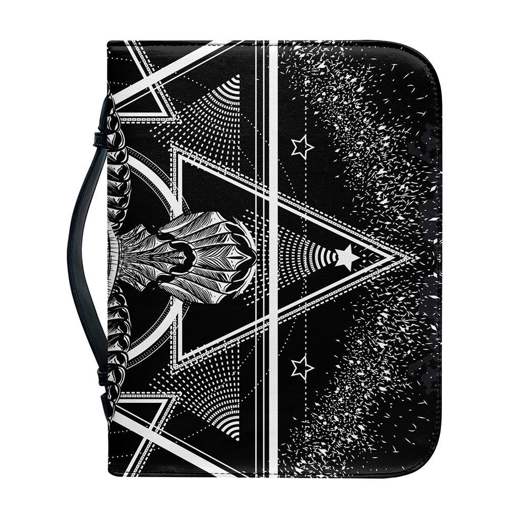 Black And White All Seeing Eye Print Leather Bible Cover