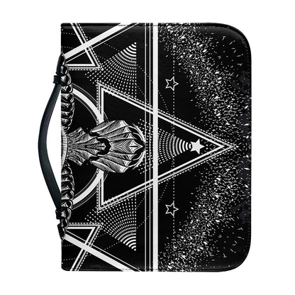 Black And White All Seeing Eye Print Leather Bible Cover
