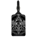 Black And White All Seeing Eye Print Luggage Tag