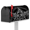 Black And White All Seeing Eye Print Mailbox Cover