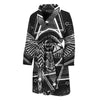 Black And White All Seeing Eye Print Men's Bathrobe