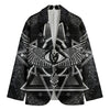 Black And White All Seeing Eye Print Men's Blazer