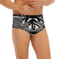 Black And White All Seeing Eye Print Men's Briefs