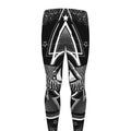 Black And White All Seeing Eye Print Men's Leggings