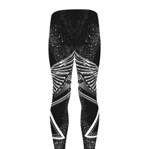 Black And White All Seeing Eye Print Men's leggings