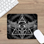 Black And White All Seeing Eye Print Mouse Pad