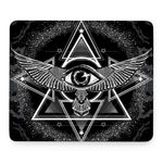 Black And White All Seeing Eye Print Mouse Pad