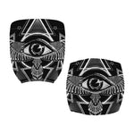 Black And White All Seeing Eye Print Office Chair Cover