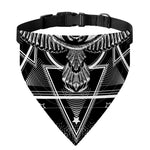 Black And White All Seeing Eye Print Over The Collar Dog Bandana