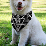 Black And White All Seeing Eye Print Over The Collar Dog Bandana