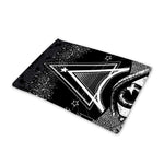 Black And White All Seeing Eye Print Pet Cooling Mat Cover