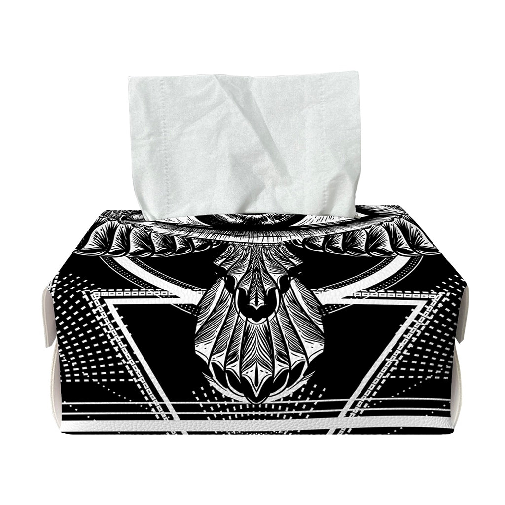 Black And White All Seeing Eye Print Rectangle Tissue Box Cover