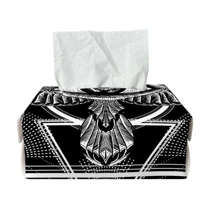 Black And White All Seeing Eye Print Rectangle Tissue Box Cover