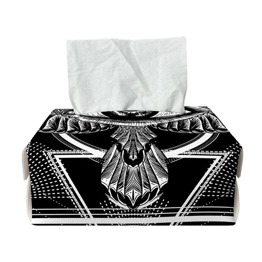Black And White All Seeing Eye Print Rectangle Tissue Box Cover