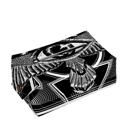 Black And White All Seeing Eye Print Rectangle Tissue Box Cover
