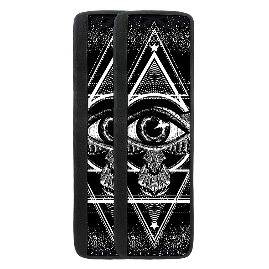 Black And White All Seeing Eye Print Refrigerator Handle Covers