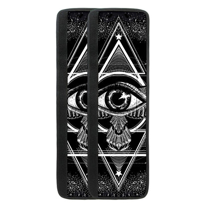 Black And White All Seeing Eye Print Refrigerator Handle Covers