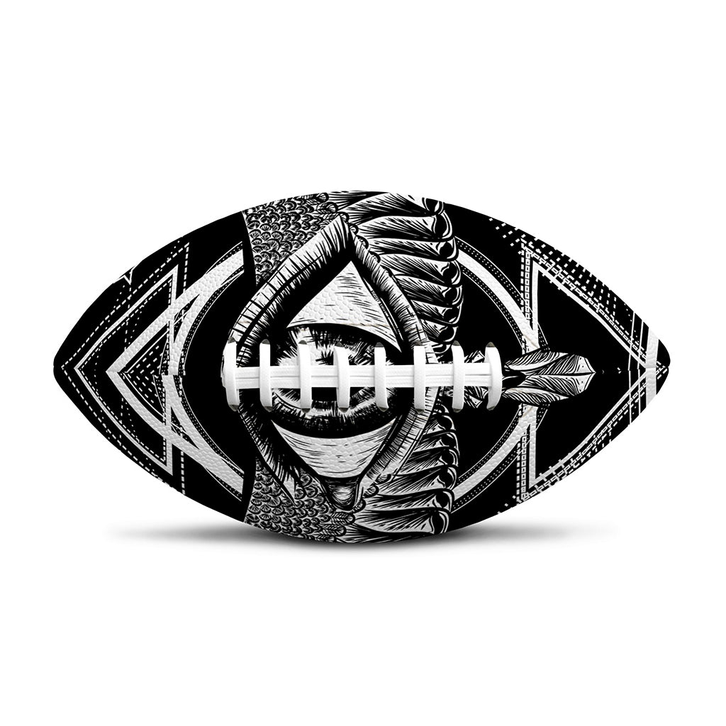 Black And White All Seeing Eye Print Rugby Ball