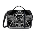 Black And White All Seeing Eye Print Shoulder Strap Bible Bag