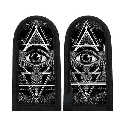 Black And White All Seeing Eye Print Skillet Handle Cover