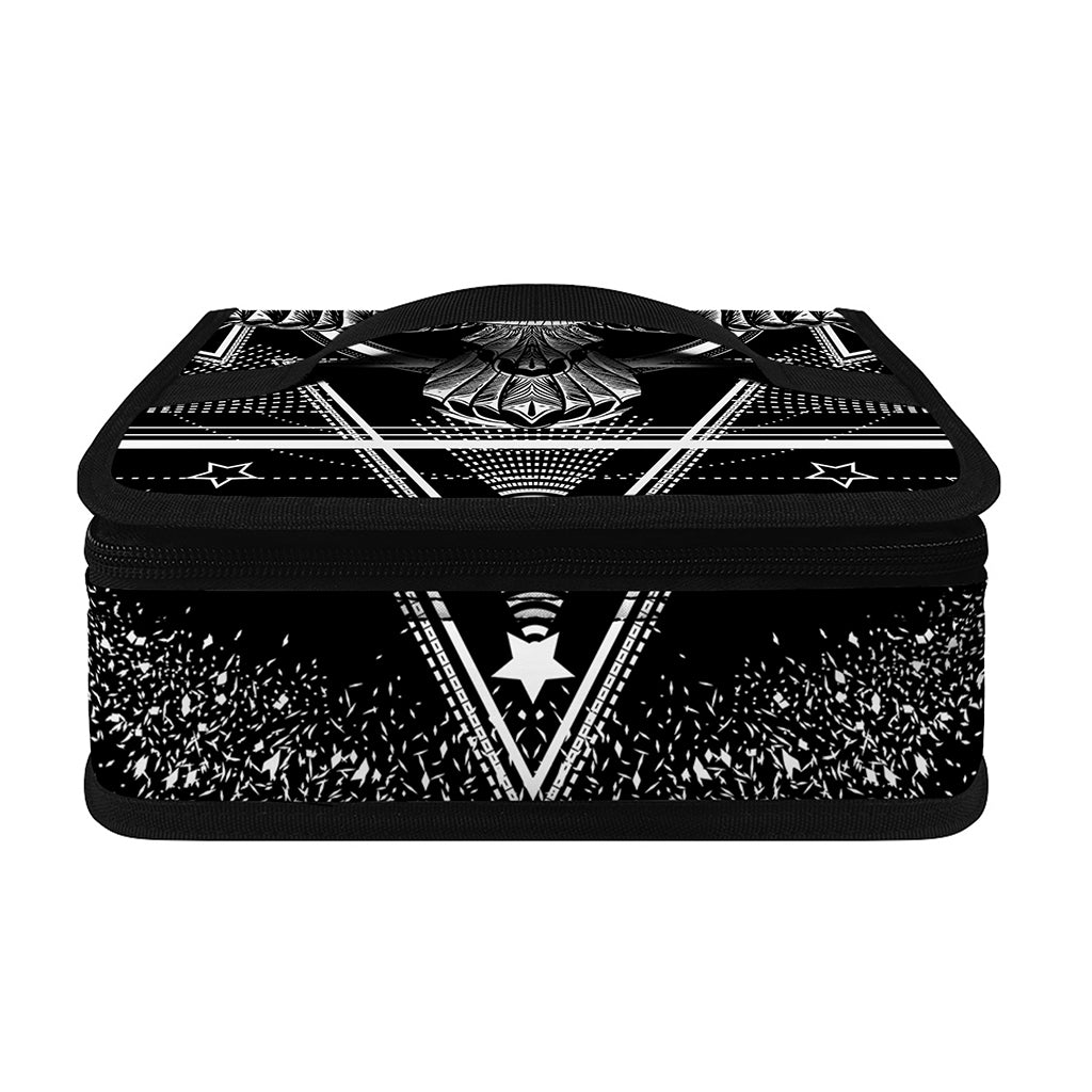 Black And White All Seeing Eye Print Small Lunch Bag