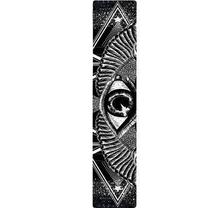 Black And White All Seeing Eye Print Table Runner