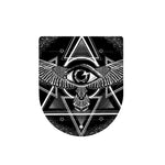 Black And White All Seeing Eye Print Toilet Lid Cover