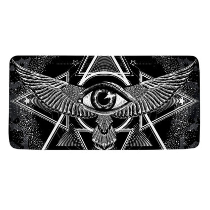 Black And White All Seeing Eye Print Towel