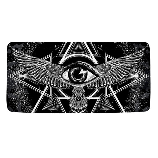 Black And White All Seeing Eye Print Towel