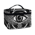 Black And White All Seeing Eye Print Travel Makeup Bag