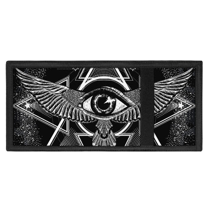 Black And White All Seeing Eye Print Trifold Wallet
