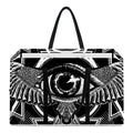 Black And White All Seeing Eye Print Utility Tote Bag