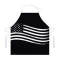 Black And White American Flag Print Adjustable Apron