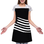 Black And White American Flag Print Adjustable Apron