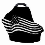 Black And White American Flag Print Baby Seat Cover