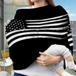 Black And White American Flag Print Baby Seat Cover